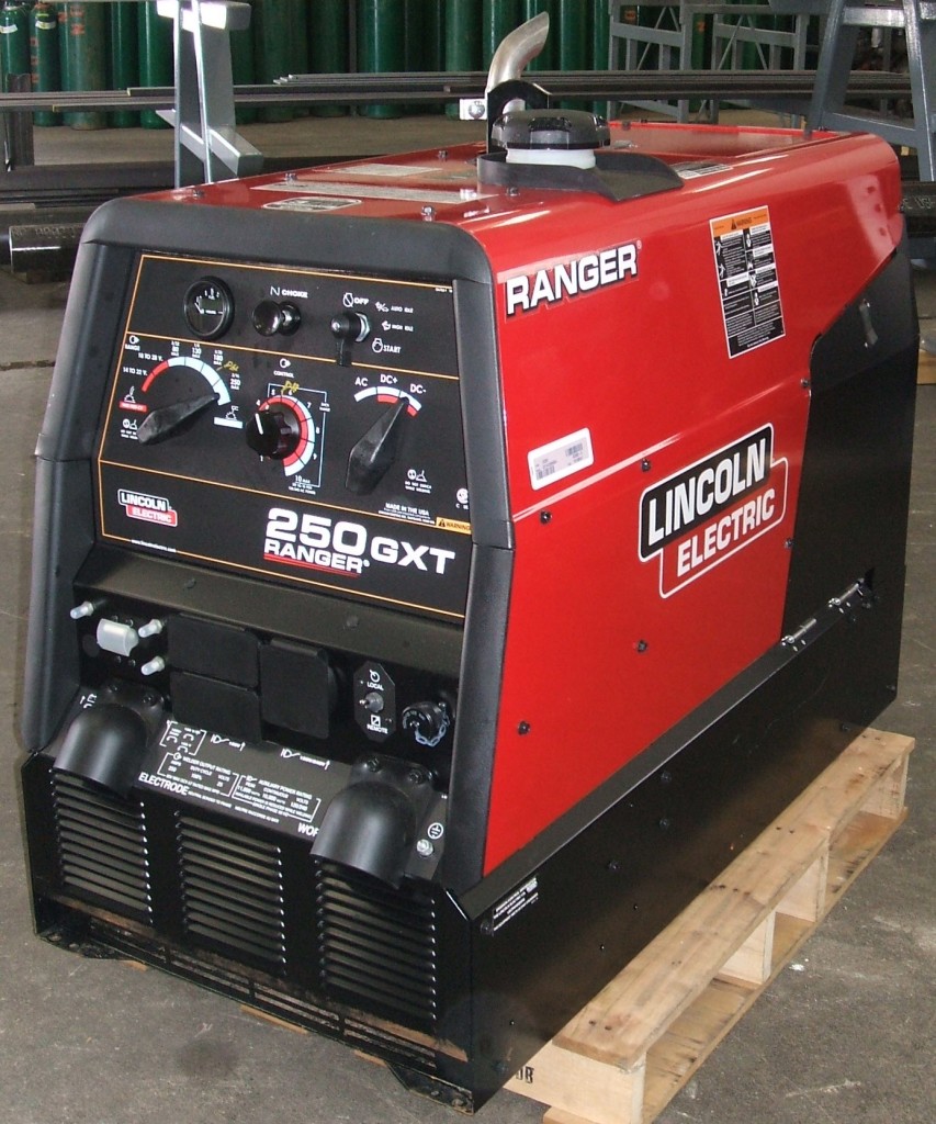 Used Lincoln Ranger 250 GXT Welder w/ Kohler Gasoline Engine. Welds 50-250 Amps DC, 11,000 Watts Auxillary Power. Versatile AC/DC Welding Output Enables Stick, TIG, MIG and flux-cored welding options!! 120/240 V Receptacles. 2 1/2 Years Warranty Left!! Only 23 Hours!! Like NEW Condition! $3,600.00 *****SOLD*****