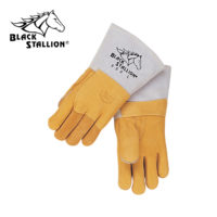 Black Stallion Mighty MIG 39 Reversed Grain Deerskin Lined MIG Gloves Large 